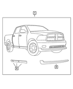 68056834AA - Mopar Accessories - Component Parts: Body Side Sill, Right for Mopar Image