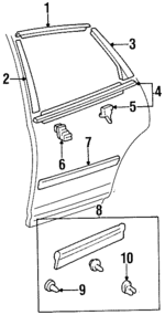 7507507011 - Body: Window Molding for Toyota: Avalon Image