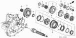 23221PLWB60 - Transmission - Manual: COUNTERSHAFT for Honda Image
