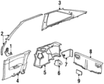 83111SE3A00ZA - Body: Kick Panel for Honda: Accord Image
