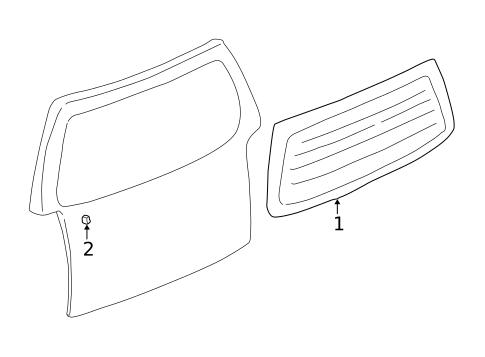 Glass - Lift Gate for 1999 Pontiac Montana #0