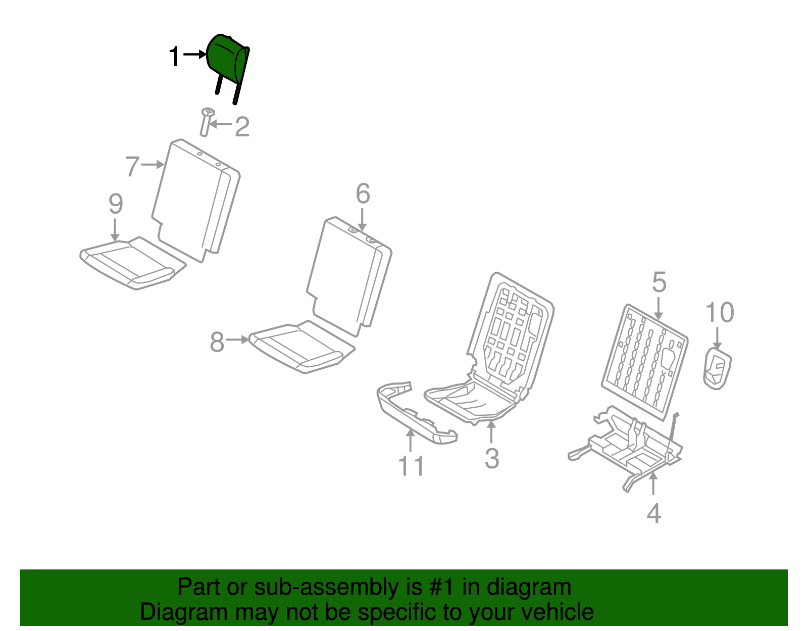 Headrest - BMW (52-10-7-231-004)