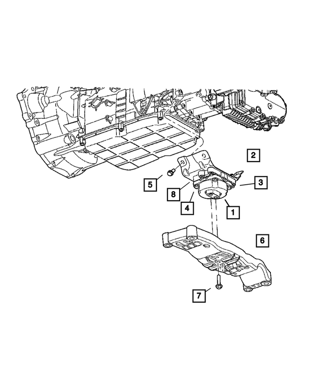« 4578158AG – Engine Mounting : Transmission Monture pour Mopar Image »