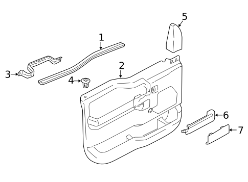 Interior Trim - Front Door for 2019 Ford F-450 Super Duty #0