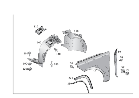 Front Fender for 2018 Mercedes-Benz GLS450 #0