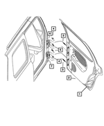 55362170AF - Doors and Related Parts: Rear Door, Right for Mopar Image