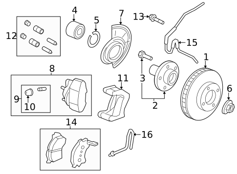 Front Brakes for 2012 Ford Escape #0