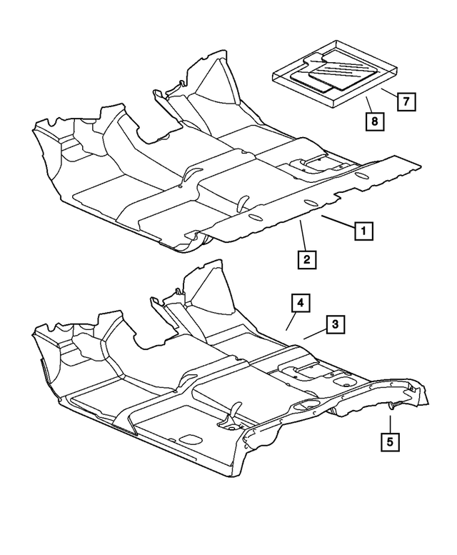 82207021 - Interior Trim: Floor - Front Mat Kit for Mopar Image
