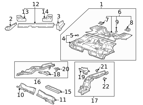 Rear Floor & Rails for 2002 Saturn L100 #0