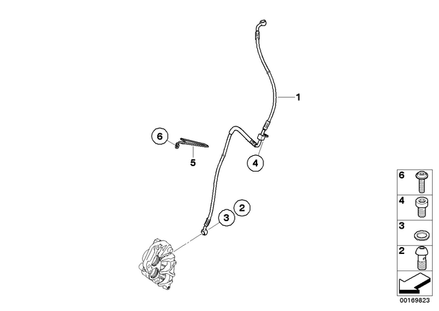34327700783 - : Brake Hose Front for BMW-Motorrad Image
