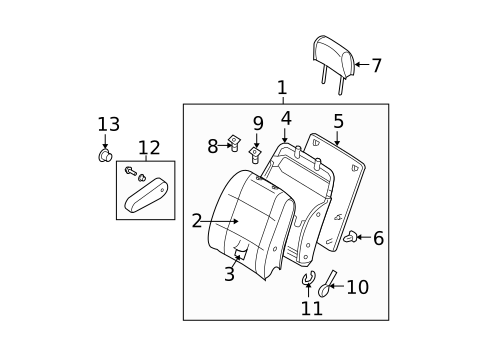 Front Seat Components for 2007 Nissan Quest #4