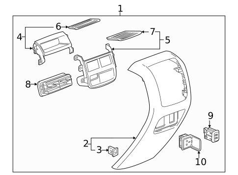 Center Console for 2020 Cadillac XT5 #3