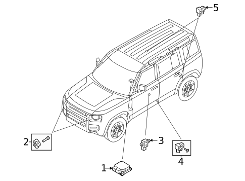 Air Bag Components for 2020 Land Rover Defender 110 #1