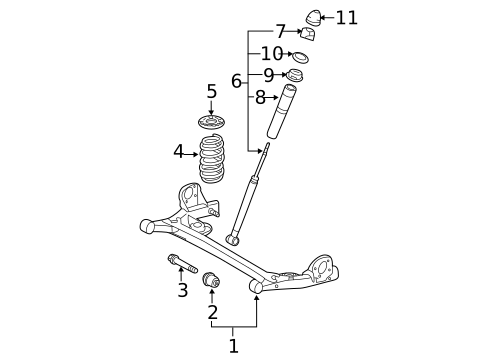 Rear Suspension for 2008 Toyota Sienna #0