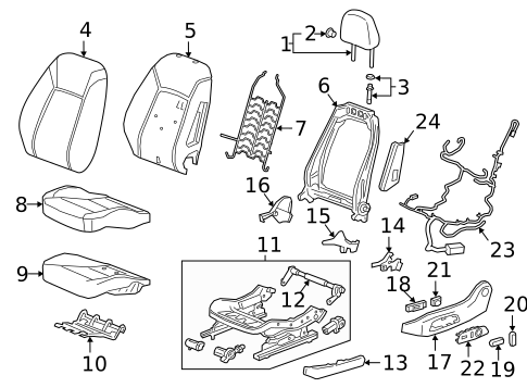 Driver Seat Components for 2022 Buick Envision #6