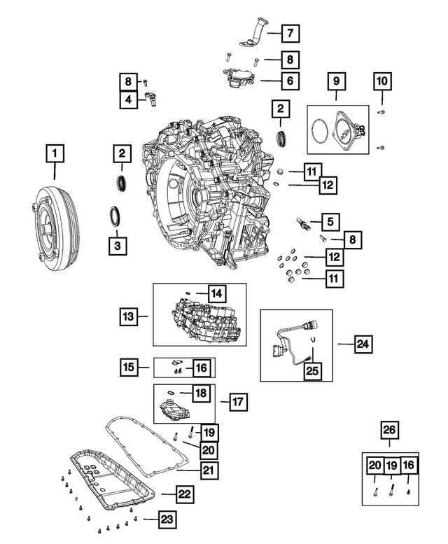 5189845AA - CVT2; Variable Speed; Automatic Transaxle: Bolt for Mopar Image