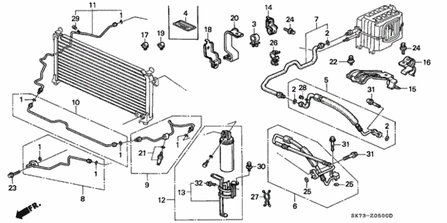 A/C Hoses - Pipes for 1992 Acura Integra #0