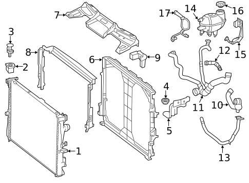 Radiator & Components for 2021 Mercedes-Benz C63 AMG #1