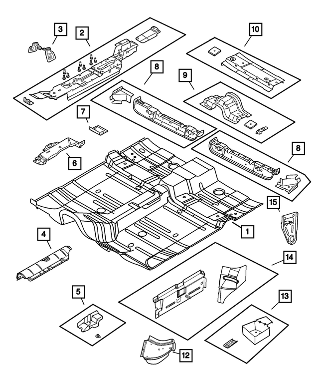 4814123AJ - Body Sheet Metal Except Doors: Console Bracket for Mopar Image