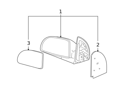 Outside Mirrors for 2009 Pontiac Torrent #0