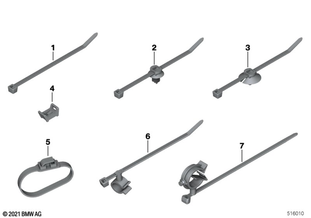 61131372391 - General Electrical System: Cable Tie - L=100Mm/B=2.5mm for BMW-Motorrad Image