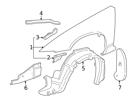 Fender & Components for 1998 Buick Regal #0
