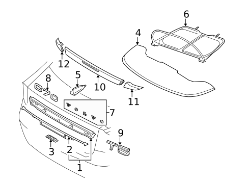 Exterior Trim - Trunk for 2013 Volvo C70 #0