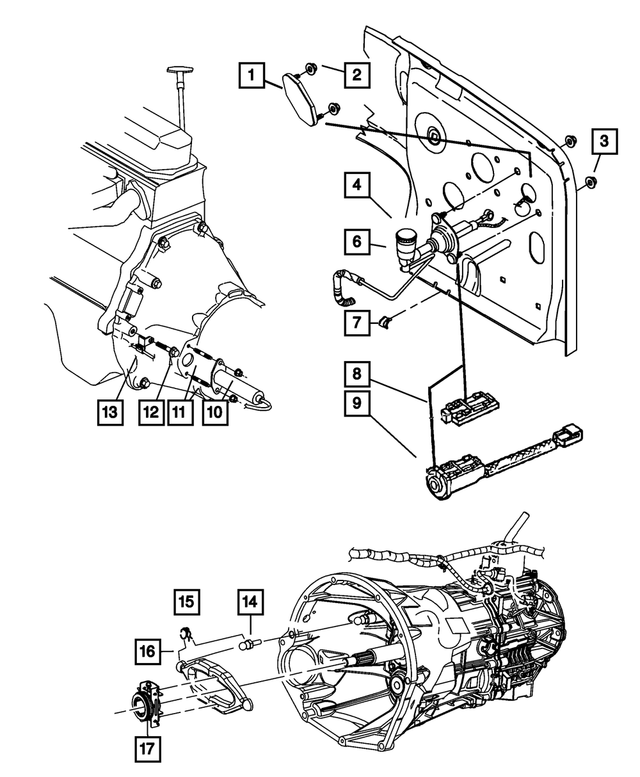 J4003909 - Clutch: Hex Flange With Serration Nut, Mounting for Mopar Image