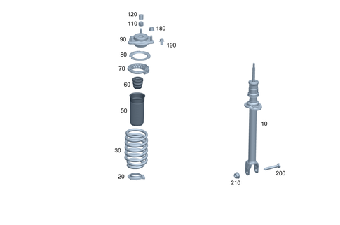 Front Suspension Strut and Suspension Strut Mount for 2024 Mercedes-Benz E350 #0