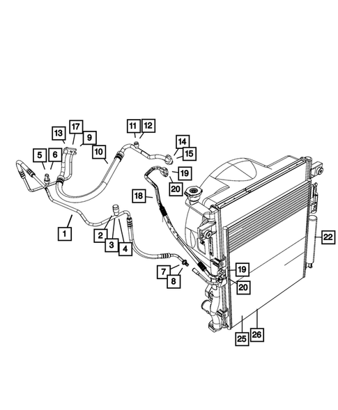 Air Conditioner and Heater Plumbing for 2010 Jeep Liberty #0