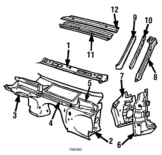 41321913778 - Body: Cowl Top Panel for BMW Image