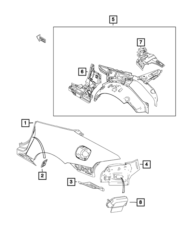 68313083AA - : Bracket, Right for Mopar Image