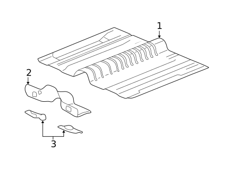 Rear Floor & Rails for 2003 Chevrolet Impala #2