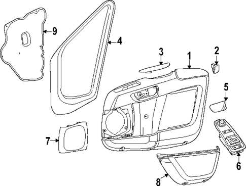 Interior Trim - Front Door for 2024 Ram ProMaster EV #0