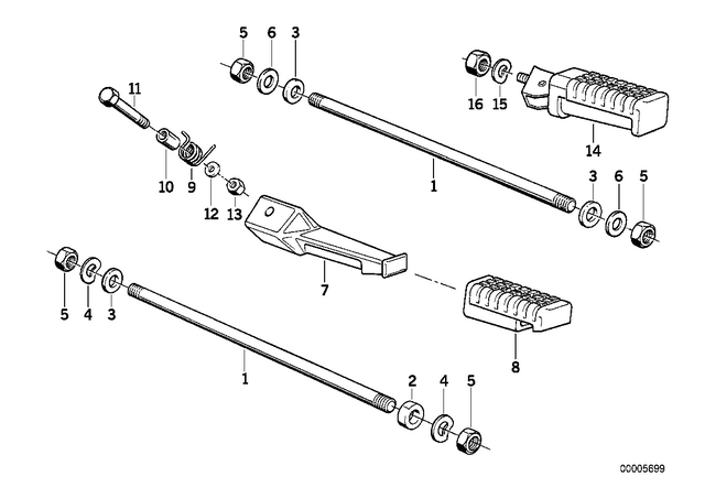 46711451473 - : Footrest, Left for BMW-Motorrad Image