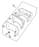 56045646AJ - Instrument Panel and Radios and Consoles: Cluster for Dodge: Dakota, Durango Image