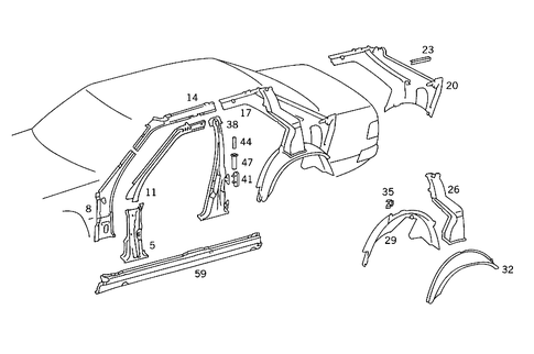 Side Panels for 1988 Mercedes-Benz 300E #0