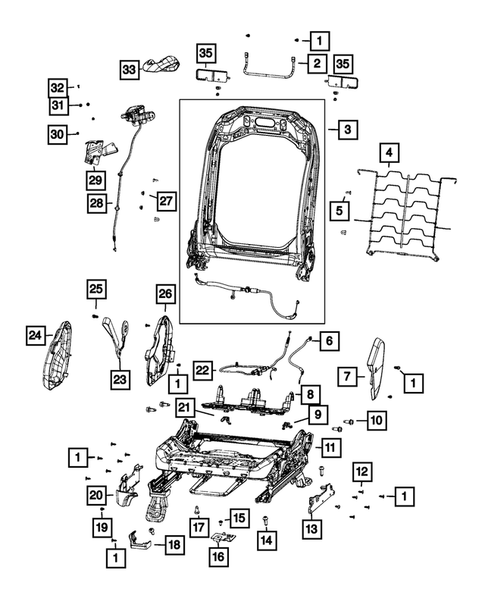 Front Seats - Adjusters, Recliners, Shields and Risers for 2021 Jeep Wrangler #1