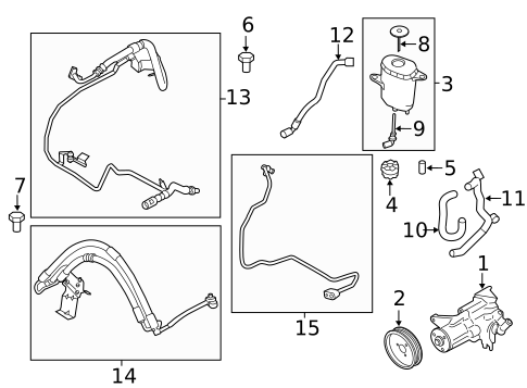Pump & Hoses for 2010 BMW 550i GT #3