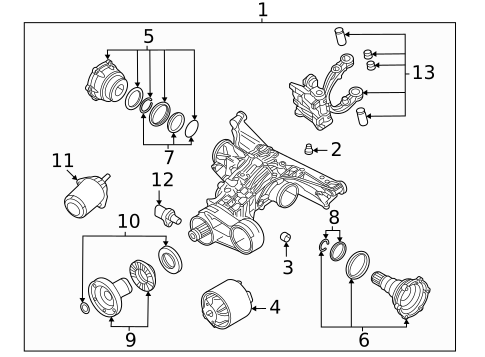 Axle & Differential for 2025 Audi A5 Sportback #0