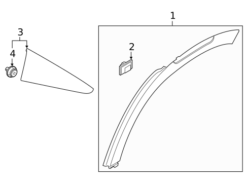 Exterior Trim - Quarter Panel for 2024 Hyundai Venue #0