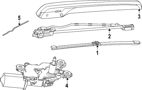 Rear Wiper Components for 2024 Porsche Macan #0