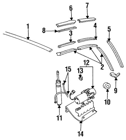 Folding Top Hardware for 1996 Jaguar XJS #0