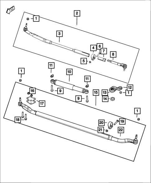 Steering Linkage, and Steering Shock for 2018 Ram 2500 | OEM