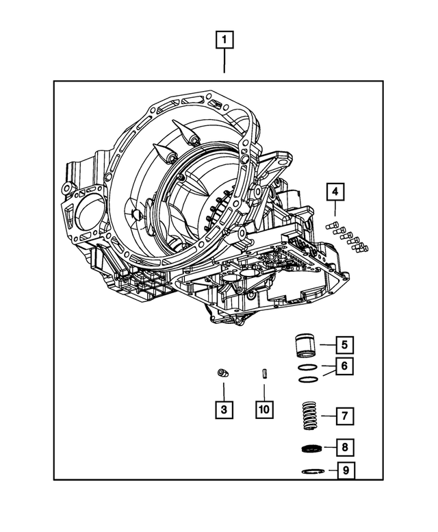 68020698AA - 4-Speed; Automatic VLP Transaxle: Transaxle Case for Mopar Image