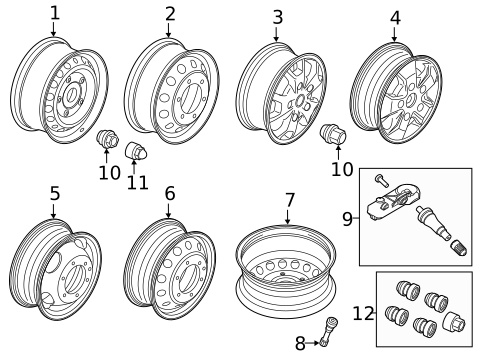 Tire Pressure Monitor Components for 2023 Ford Escape #6