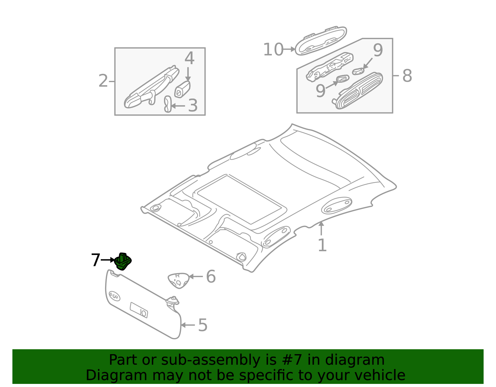 2000-2008 Jaguar S-Type Sun-Visor Retainer Clip XR839138LFJ | OEM