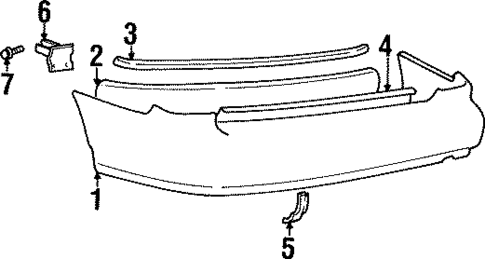 Bumper & Components - Rear for 1998 Hyundai Sonata #0