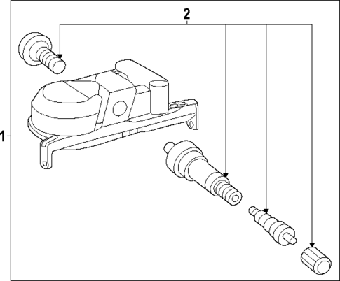 Tire Pressure Monitor Components for 2023 Toyota Sequoia #0