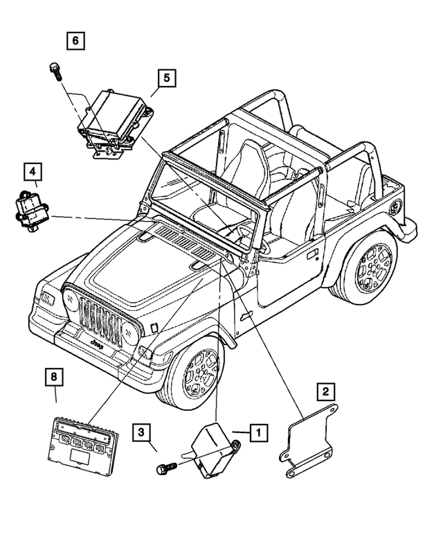 56010533AA - Electrical: Air Bag Control Module for Mopar Image
